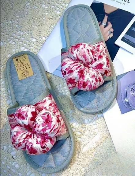 布艺拖鞋四叶草女款樱花粉（XL40-41） 商品图0