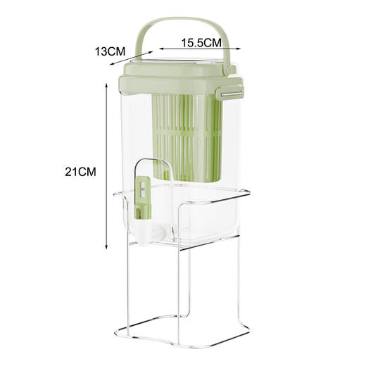 【便携可提可放！露营好搭档】高颜值夏天冰桶冷水壶大容量冰箱水果茶冷泡壶带滤网水龙头饮料桶，自带水龙头，一秒出水更便捷！ 商品图11