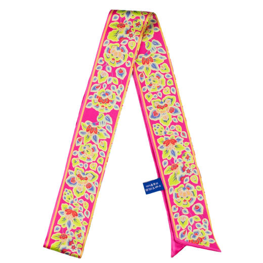 敦煌故事桑蚕丝春秋印花送礼中国风女领秀窄条丝巾 商品图6