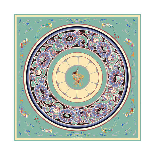 敦煌故事桑蚕丝春秋印花送礼中国风女丝巾 商品图7