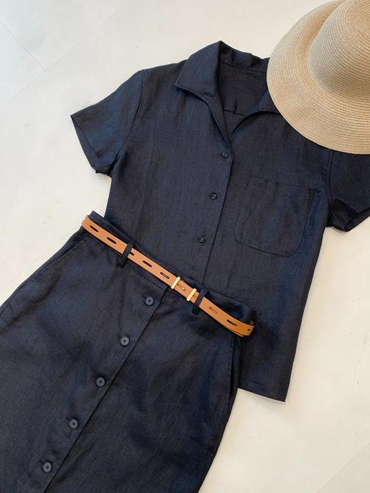 【高品质私服】【IC进口平纹亚麻短袖衬衫】质地挺括，光泽柔和自然肌理G1286-CC【无标出货 介意慎拍】 商品图8