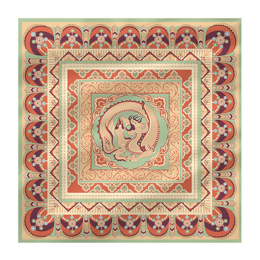 敦煌故事桑蚕丝印花送礼中国风女丝巾 商品图5