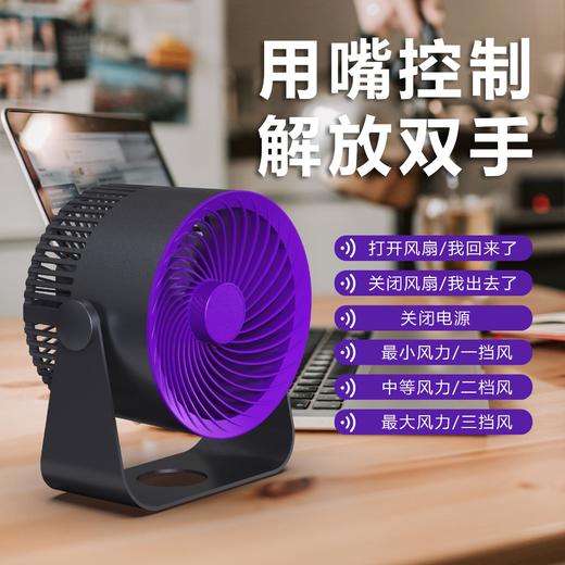 新款语音控制循环风扇家居卫室厨房卧室挂壁语音小程序循环风扇 商品图3