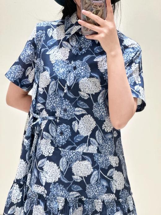 【高品质私服】【IC抗皱全棉印花布中长连衣裙】简约大方，展现出于练与优雅的气质G1314-CC【无标出货 介意慎拍】 商品图6