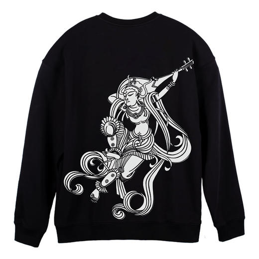 敦煌故事长袖t恤宽松版新棉时尚百搭夏青年 商品图3