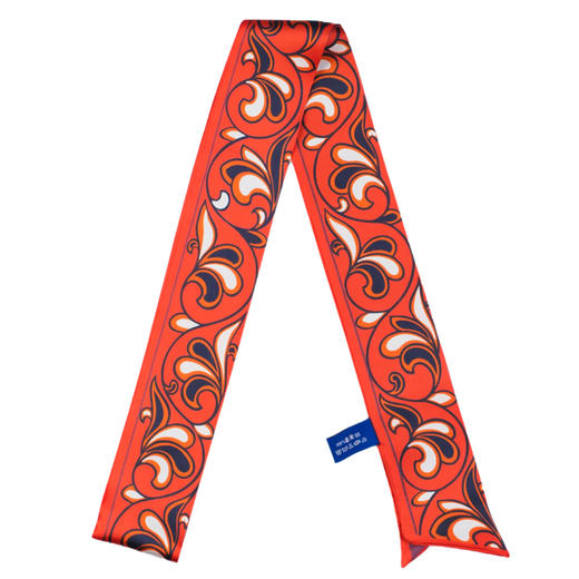 敦煌故事桑蚕丝春秋印花送礼中国风女领秀窄条丝巾 商品图8