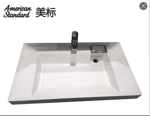 美标乐居现代大理石一体盆700白色单孔 商品图0