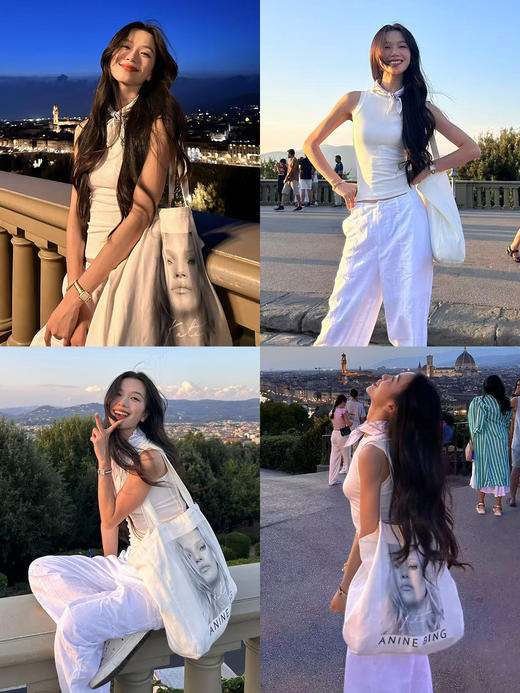 HIDEMI 极简小立领高弹力贴身无袖显瘦针织背心 黑色/白色 商品图3