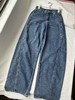 贝壳三 高腰拼接复古女休闲宽松香蕉裤水洗拖地天丝牛仔裤C041320 商品缩略图11