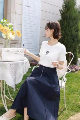 年中清仓--【NOIDARA品牌】植绒玫瑰短100%棉女款T恤1152-喜出