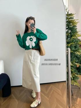 【高品质私服】【IC棉弹力牛仔长款半身裙】纯粹之美，简约至上，不挑身材G1283-CC【无标出货 介意慎拍】