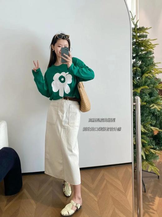 【高品质私服】【IC棉弹力牛仔长款半身裙】纯粹之美，简约至上，不挑身材G1283-CC【无标出货 介意慎拍】 商品图0