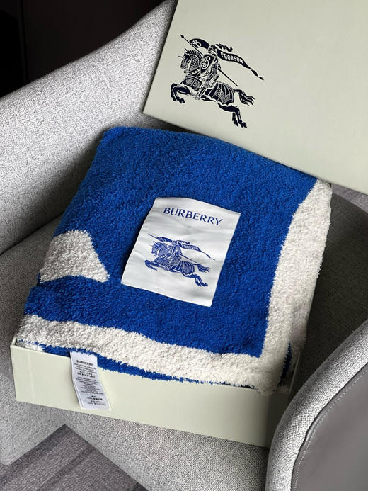 Bur战马双面用 四季通用提花盖毯。130*170 自己备注颜色。  黄色蓝色。 商品图3