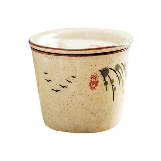 【出口陶瓷茶杯】日式陶瓷茶杯围炉煮茶功夫茶具套装带盖品茗杯办公室泡茶茶盏单杯 商品图4