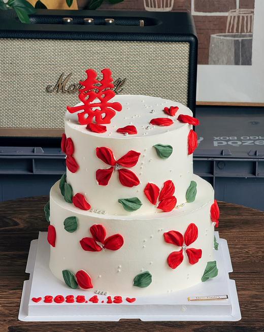 喜字裱花蛋糕 双层 商品图1