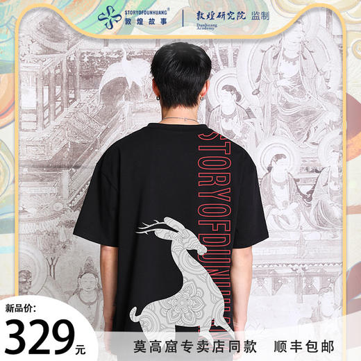 敦煌故事短袖t恤宽松版新棉时尚百搭夏青年 商品图0