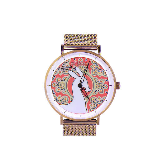 敦煌故事原创国潮腕表超薄大表盘九色鹿金属情侣手表 商品图5