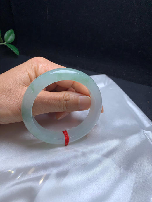 612682，54.5飘花手镯，清新干净，一截飘清新淡雅绿花 商品图5