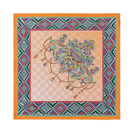 敦煌故事桑蚕丝春秋印花送礼中国风女丝巾 商品图4