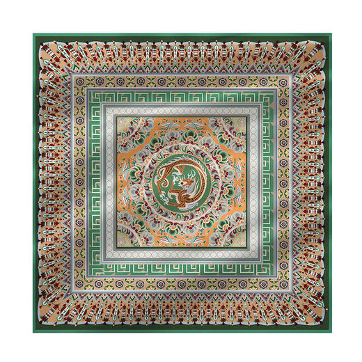 敦煌故事桑蚕丝印花送礼中国风女丝巾 商品图3