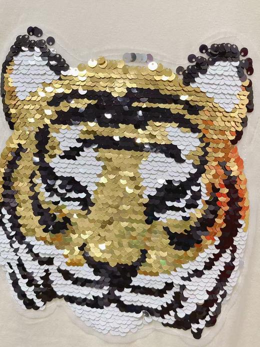 仅限11.11，不参与退~（不支持退）【NOIDARA品牌】100%棉（亮片虎头可变熊猫）T恤2116-喜出 商品图2