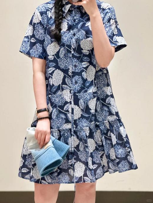 【高品质私服】【IC抗皱全棉印花布中长连衣裙】简约大方，展现出于练与优雅的气质G1314-CC【无标出货 介意慎拍】 商品图4