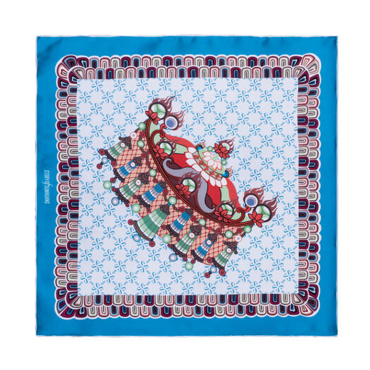 敦煌故事桑蚕丝春秋印花送礼中国风女丝巾 商品图3