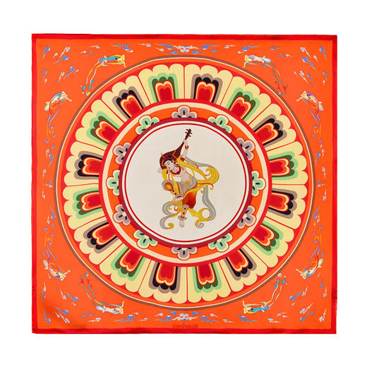 敦煌故事桑蚕丝春秋印花送礼中国风女丝巾 商品图9