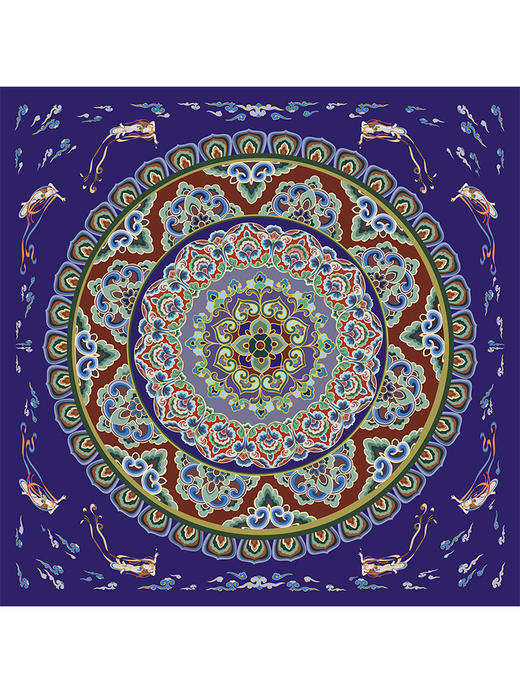 敦煌故事桑蚕丝春秋印花送礼中国风女丝巾 商品图3