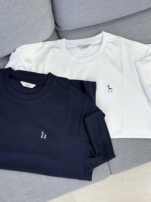 付款减库存！ 保真正品，迪尚订单，手感无敌Hazzys哈吉斯 皇冠狗男士长绒棉短袖T恤休闲小LOGO纯棉短䄂T恤衫 商品图3