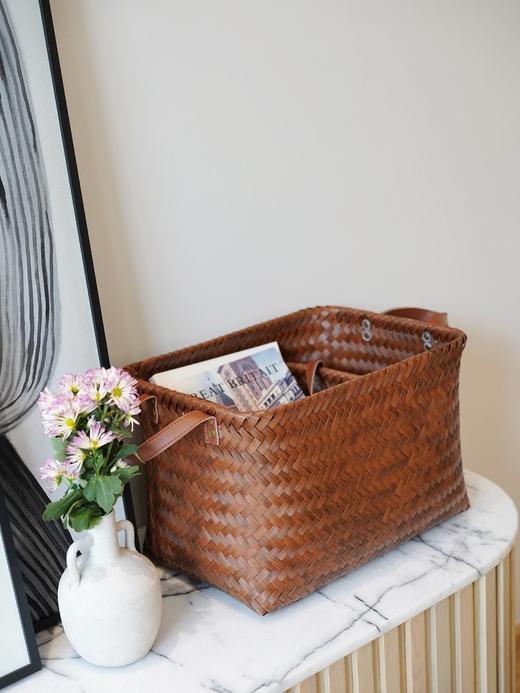 出口欧洲货❗【YiLuoShan复古仿藤编收纳筐/收纳桶】💥老手艺人匠心编织〰️纯手工制作🏆衣服/书本/零食/玩具/杂物/瓜果蔬果/万物皆可收纳❗  商品图4