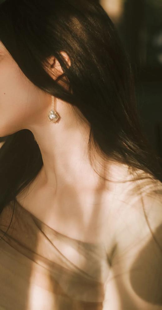 我最爱的，手工感和不完美 ｜ 黄金璎珞网海珠耳环 商品图2