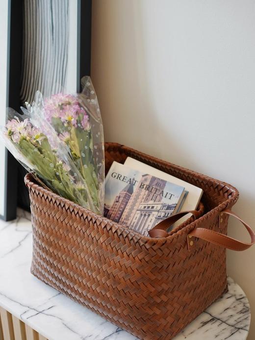 出口欧洲货❗【YiLuoShan复古仿藤编收纳筐/收纳桶】💥老手艺人匠心编织〰️纯手工制作🏆衣服/书本/零食/玩具/杂物/瓜果蔬果/万物皆可收纳❗  商品图2