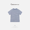 COCO ZONE 刘一一【莱赛尔绵羊毛混纺】条纹圆领插肩袖T恤CD2A0739 商品缩略图1