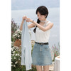 鹿向南「静海晴空」浅蓝色复古半身裙夏季新款高腰短款牛仔裙子女L55172 商品缩略图3