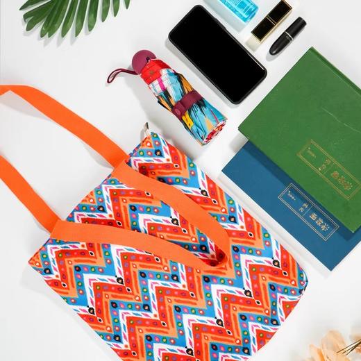 至爱疆物·艾德莱斯帆布包  民族风纹样碰撞简约包型 商品图3