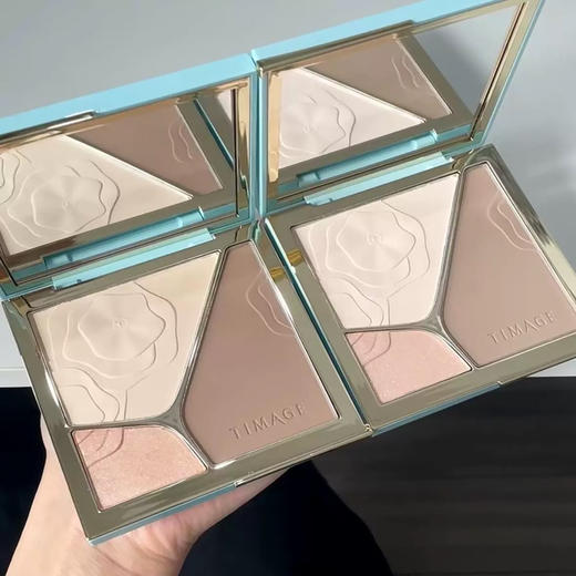 3.0升级！TIMAGE彩棠高光修容盘三色一体哑光提亮立体侧影 商品图5