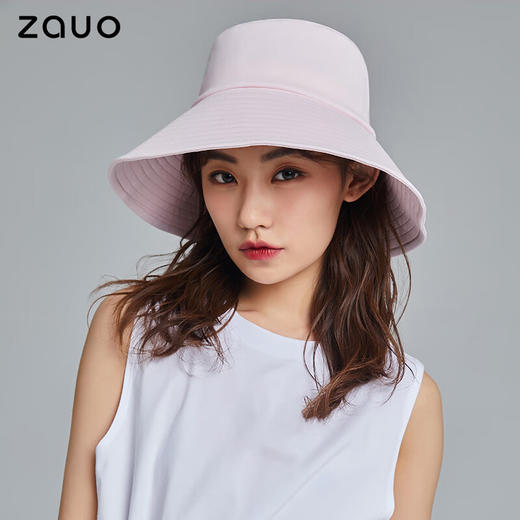 【分仓直发包邮】zauo冷感防晒渔夫帽（黑色/粉色）ZA.MZ.01.20.X2 商品图4