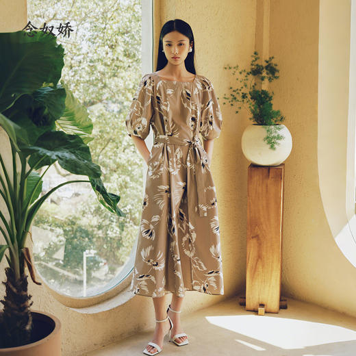 【商场同款】CND5459“凤尾花茶歇裙” 温柔低调 优雅谦和 花型连衣裙 商品图3