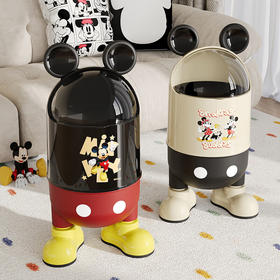 DISNEY迪士尼米奇卡通收纳桶垃圾桶带盖可爱萌趣玩具收纳摆件