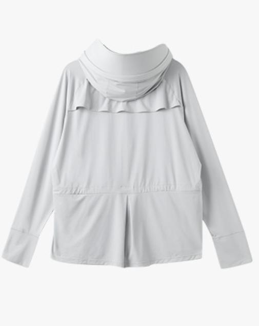 白L2 臣禾【抽绳连帽防晒衣】 休闲薄外套	JZ252010475 商品图10