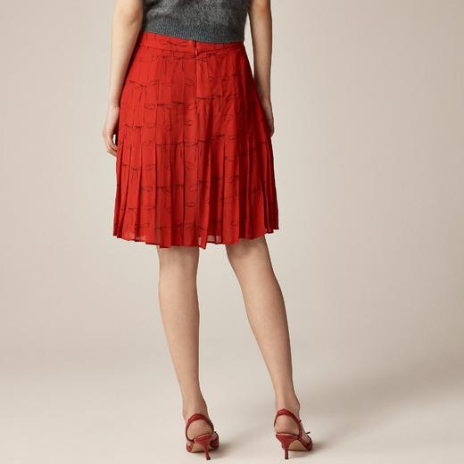 海报模特款清仓特价！Jcrew 红色蝴蝶结印花雪纺半裙 原价1500+ 现在只要￥398直邮到手 商品图4