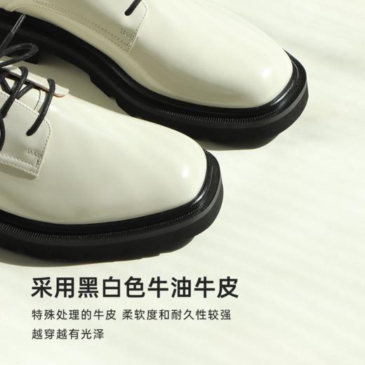 RIM RIM塑型马皮鞋新款小众乐福鞋单鞋厚底英伦风圆头百搭时尚款2353 商品图1