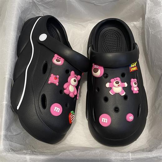 一鞋两穿【怎么搭都好看！ins网红佰搭洞洞鞋】女鞋防臭增高厚底洞洞鞋女夏时尚户外穿防滑沙滩鞋可拆卸DIY配饰。ry 商品图12