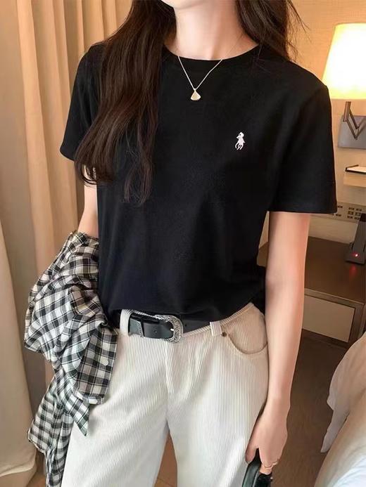 【GZ】无忧购韩版正肩休闲小马刺绣常规棉感T恤2621-1 商品图5