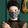 印花真丝口罩纯桑蚕丝，挂耳口罩女防尘针织口罩WY-1039 商品缩略图4