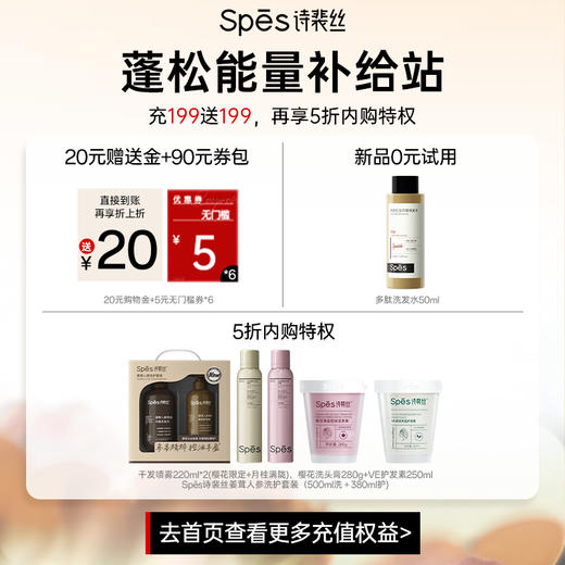 【免水洗 24H控油】Spēs诗裴丝控油蓬松免洗洗发水80ml-奈娃联名系列【会员周】 商品图1