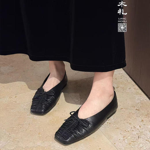 【特价不退不换】【不换不退】良木礼羊皮平头单鞋（6369-45） 商品图2