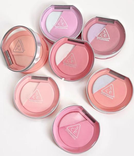 【新品上市】3CE 腮红高光二合一lazy talk 半熟白桃 商品图0