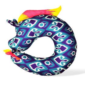 至爱疆物·十二生肖辰龙U型枕  国潮十二生肖龙与艾德莱斯纹样相融合